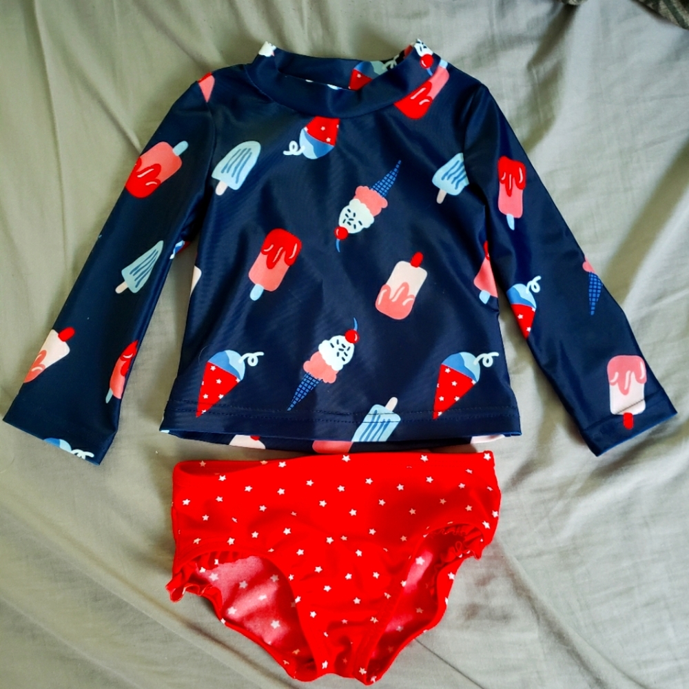 Baby Girl Patriotic Swimsuit
